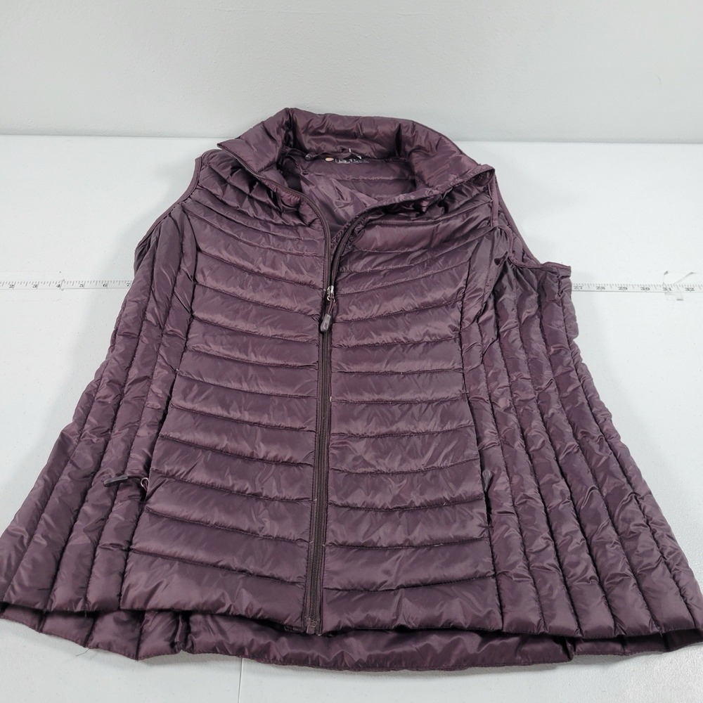 Heat Keep Women's Packable Down Puffer Vest Size Large Plum